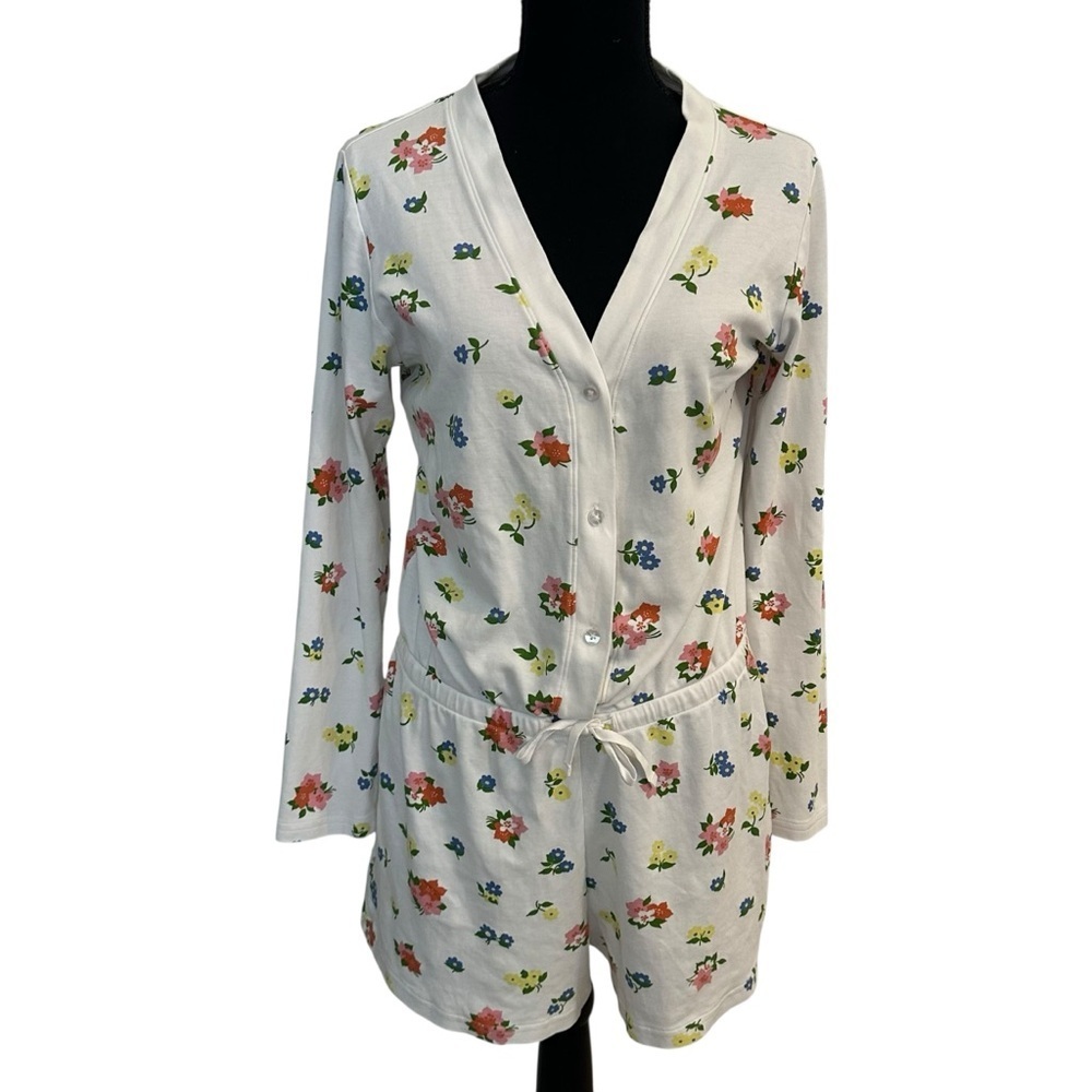 The Beaufort Bonnet Company Romper Pajamas One Piece Floral Size Large